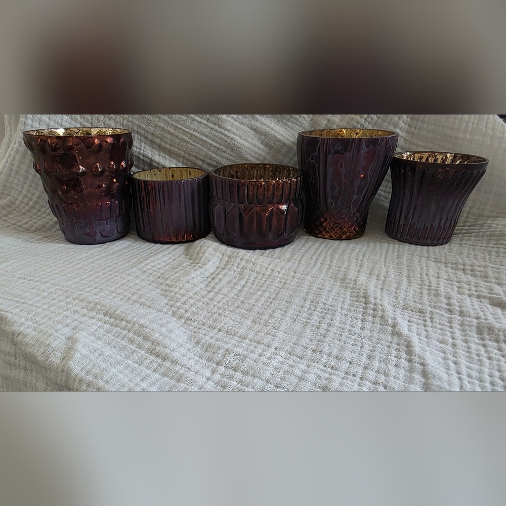 Sundance, Purple Tea Light Holders, Set Of 6